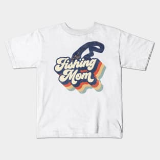 Retro Fishing Mom Mother's Day Kids T-Shirt
